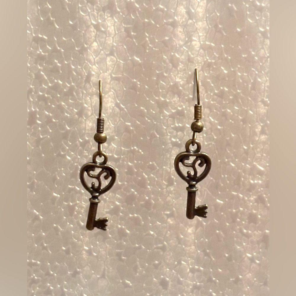 Vintage Key Dangle Earrings